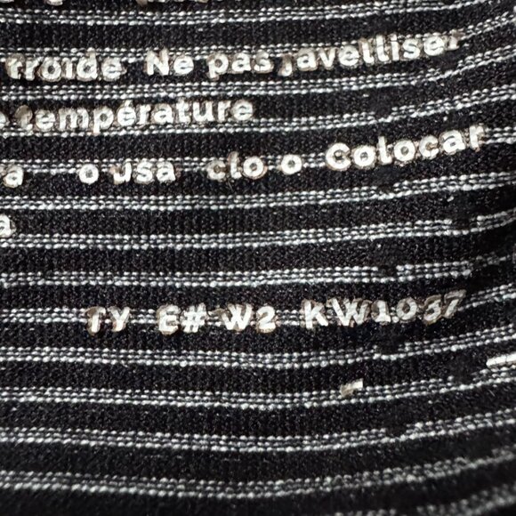 Figs Womens S Salta Underscrub Top Shirt Stripe Black White Long Sleeve Seamless - Picture 10 of 10